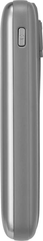 Power bank RIVACASE VA2611 10,000 mAh 30W, LCD, kabllo Type-C + Lightning, gri