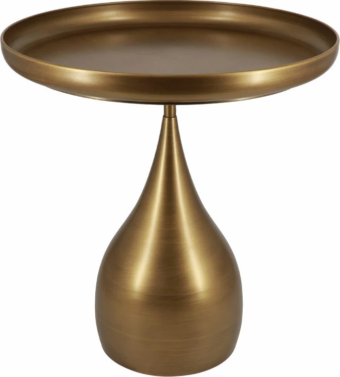 Tavolinë anësore, ngjyrë ari kafe, 51x51x53.5 cm