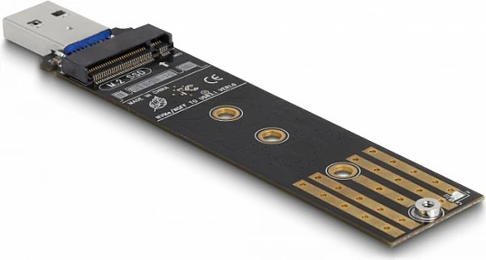Adapter DeLOCK RTL9210B për SSD M.2 NVMe/SATA, USB 3.2 Gen 2 Type-A, 10 Gbit/s, i zi