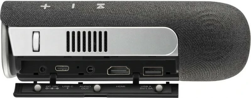 Projektor portativ Viewsonic M1S, LED, WVGA, 16 GB, i zi, argjendtë