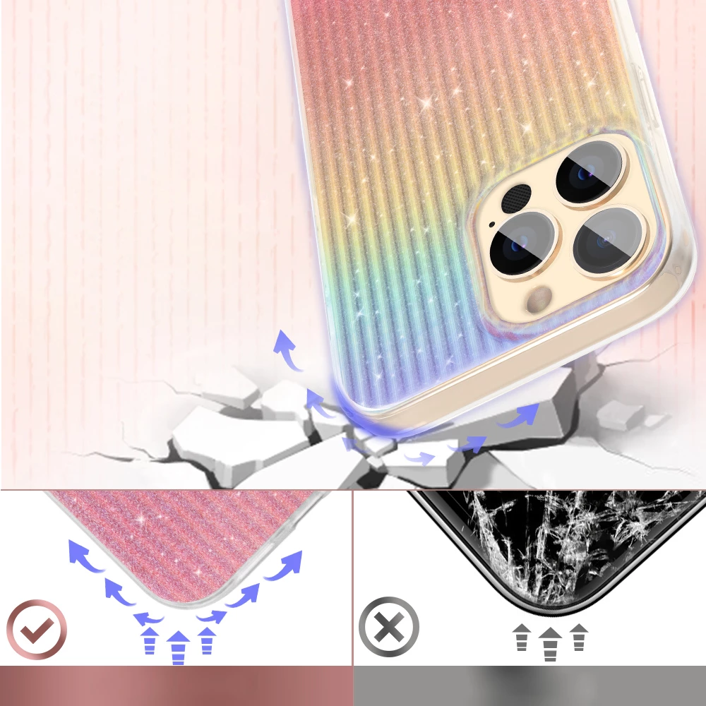 Mbështjellës Kingxbar Sunset Series për iPhone 13 Pro, Portokalli