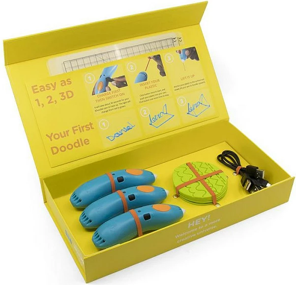 Stilolaps 3D 3Doodler Start EDU, paketë mësimore STEM, plastikë jo-toksike, shumëngjyrësh