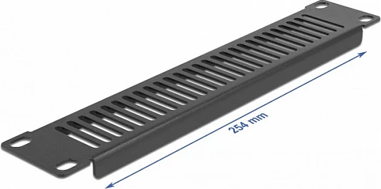 Panel i verbër me ventilim DeLOCK 10" 1U, metal, i zi