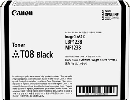 Toner Canon T08 Black, origjinal, 11000 faqe, i zi