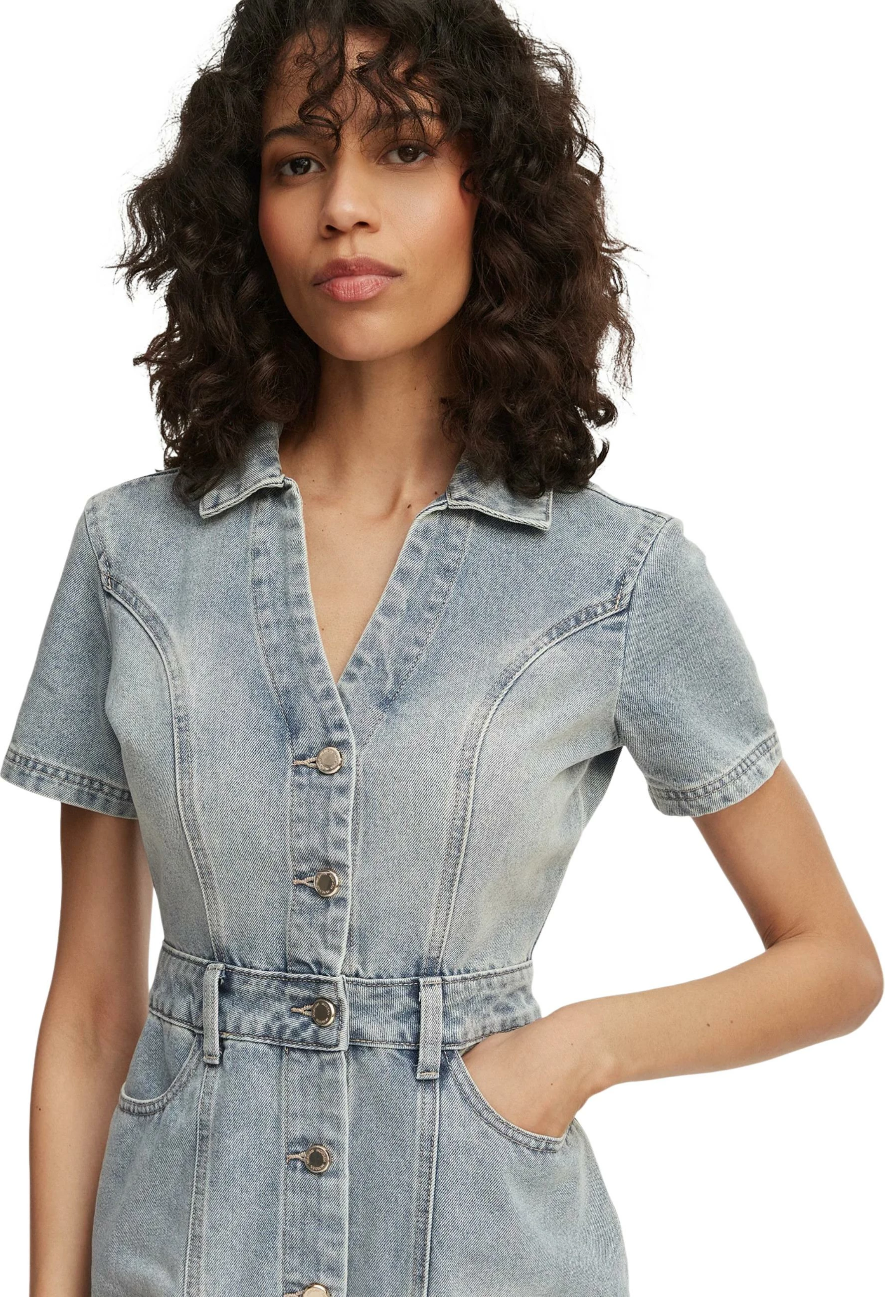 Fustan midi për femra Morgan De Toi 241-ROGLA, denim [Madhësia: 34]
