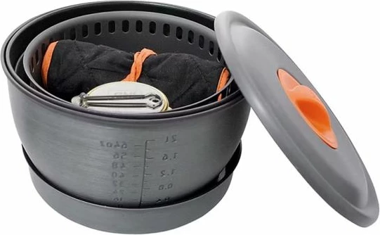Set kuzhine për kamping Esbit Alcohol Cookset 2.35L, metalik
