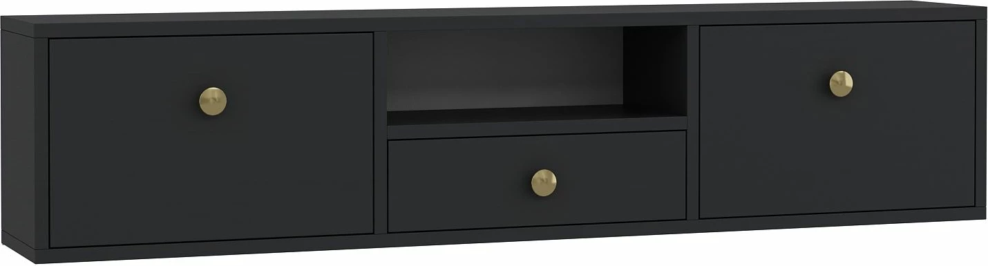Komodë TV Skye Decor, 1301-DROP-1, antracit, ari