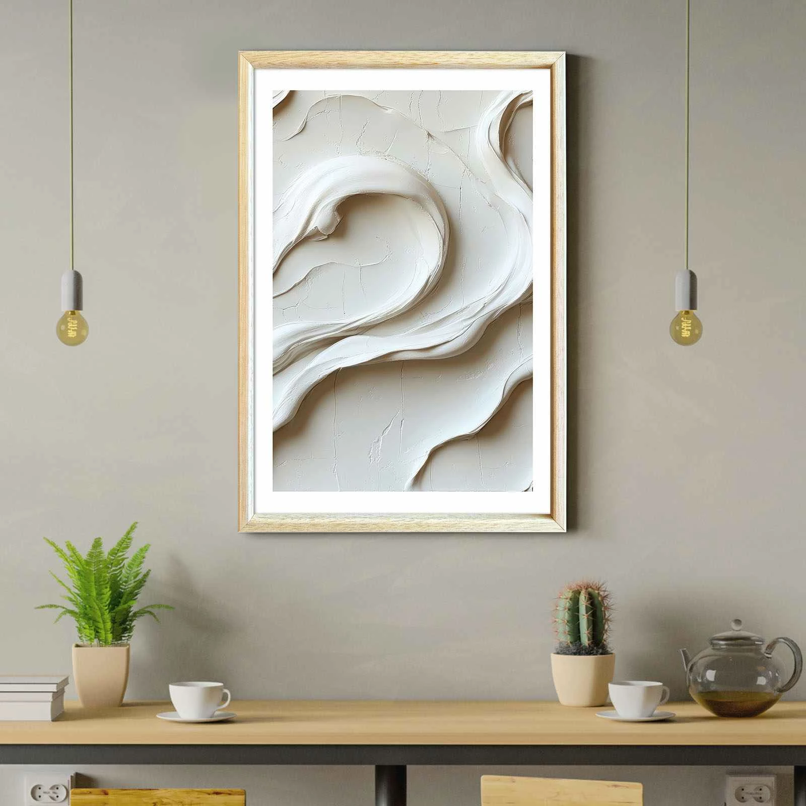 Pikturë dekorative me kornizë druri, MDF, Wallity Ahswabisabi-033, 42x62cm