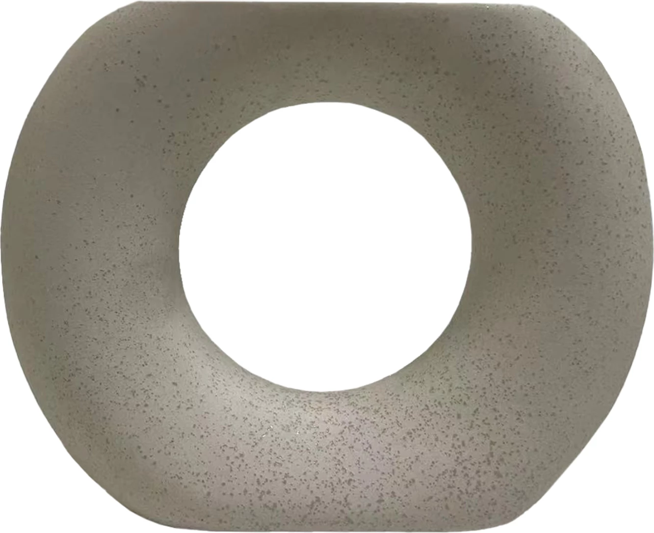 Dekor tavoline qeramike eliptike FH4646.01 ngjyrë e bardhë me kristalizim 18x6.5x14Hcm