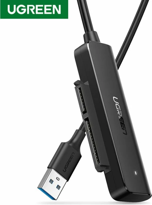 Adapter UGREEN 70609 SATA III në USB 3.2 Gen 1 për HDD/SSD 2.5", 5 Gbps, i zi