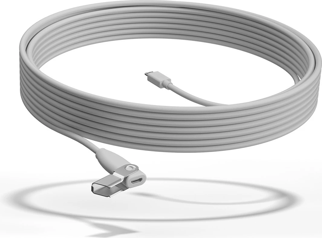 Kabllo zgjatuese për mikrofon Logitech Rally Mic Pod, 10 m, e bardhë