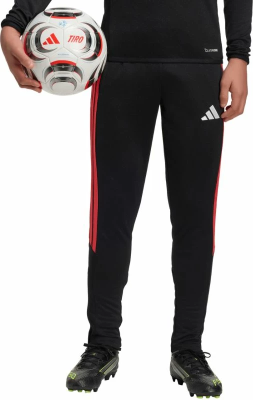 Pantallona sportive për fëmijë adidas, të kuqe e të zeza