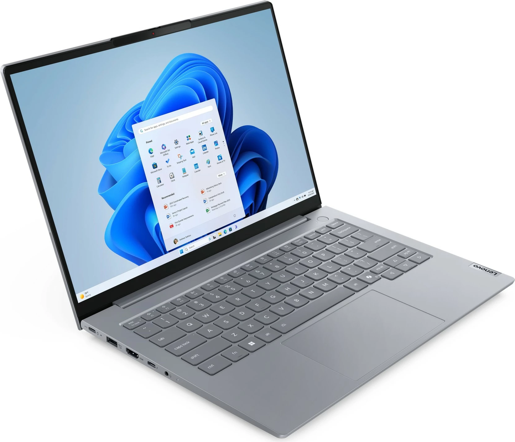 Kompjuter Lenovo ThinkBook 14 G8, Ultra5 225U, 32GB/512GB, 14 inç, Arctic Grey
