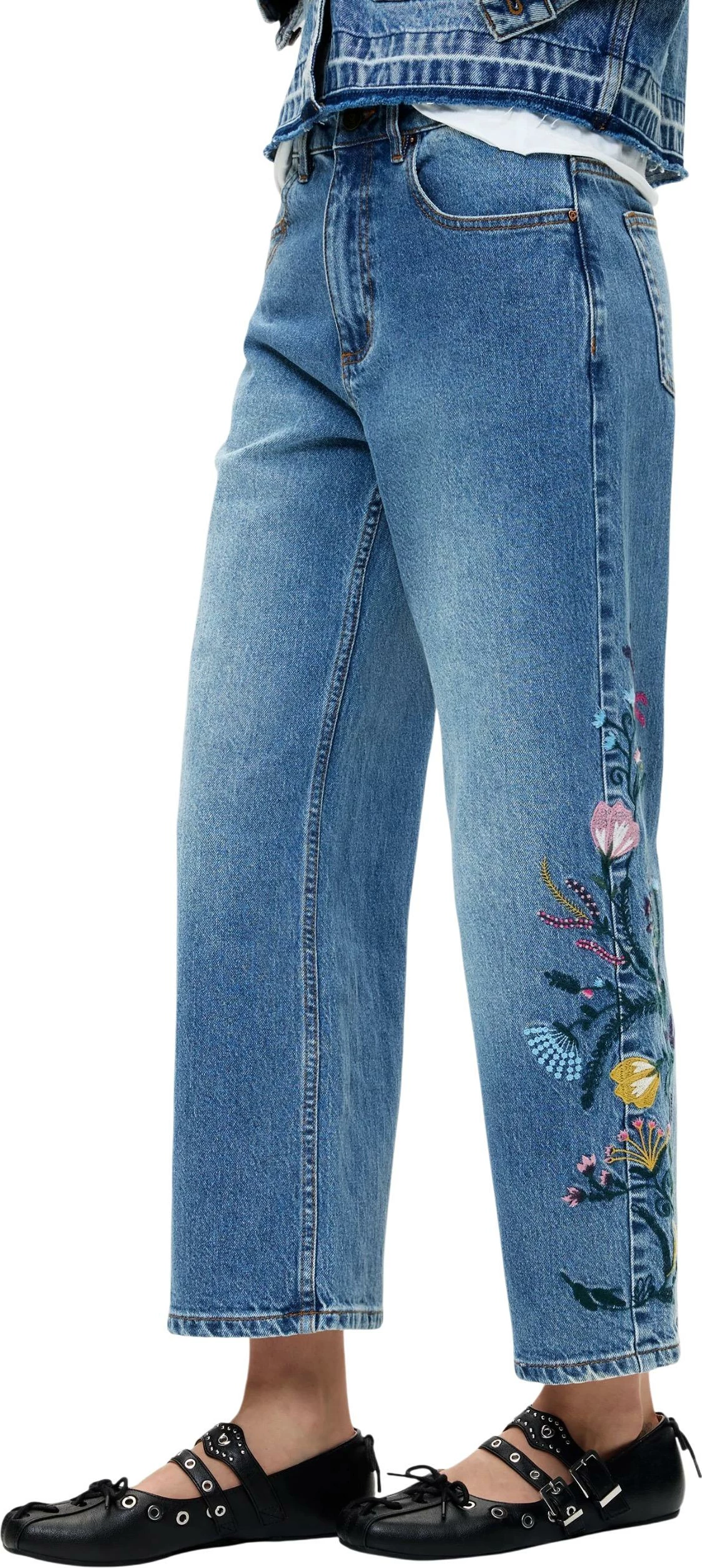 Xhinse slim fit për femra Desigual DENIM_BRIDGE 26WWDD16, denim