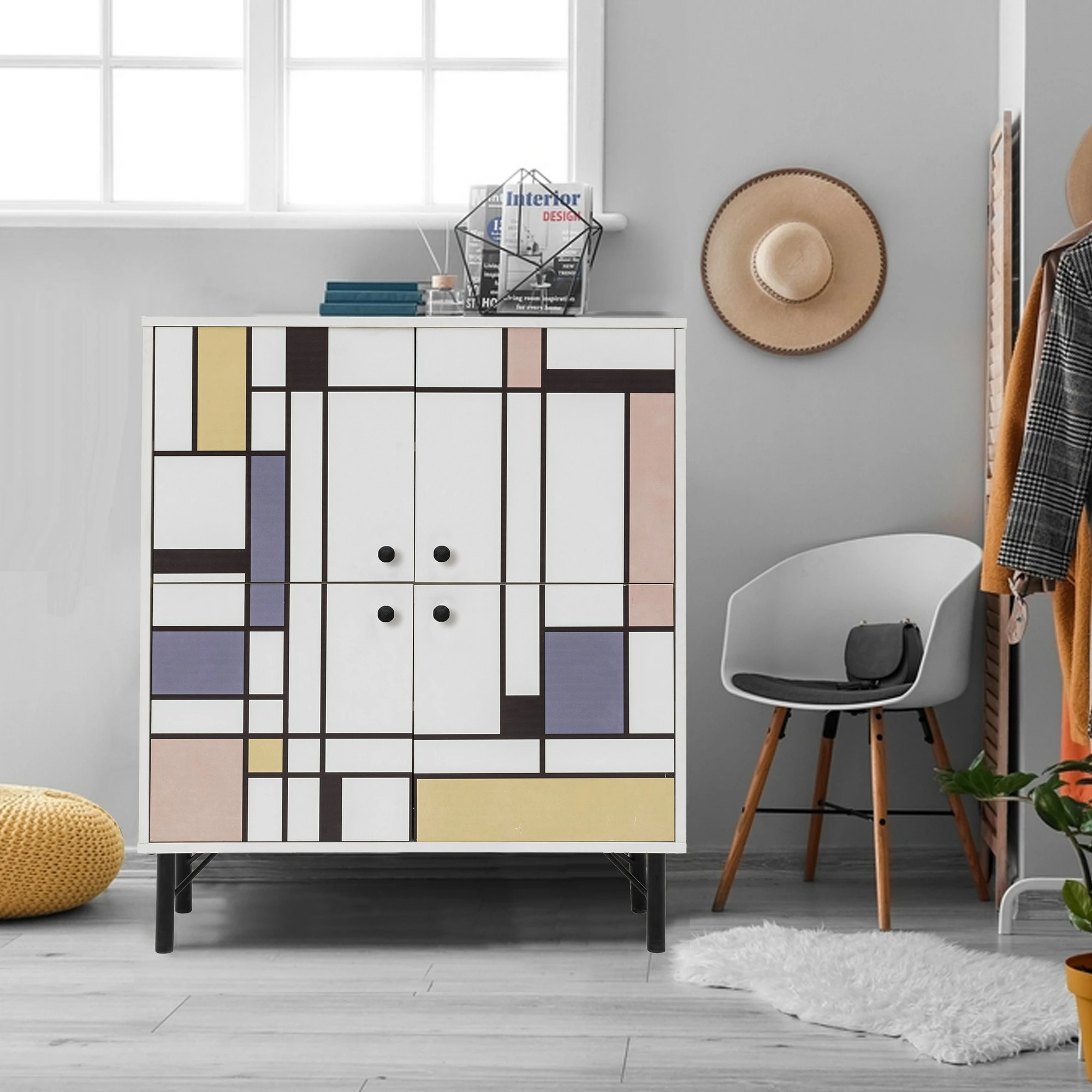 Dollap multifunksional Hanah Home, Multilüx Midia, ngjyra të përziera
