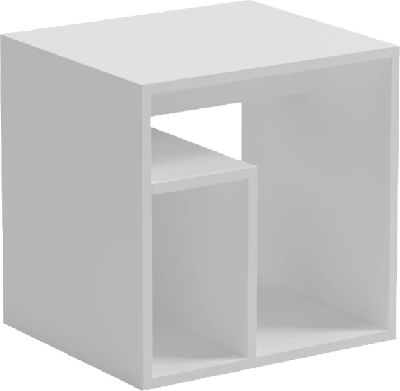 Tavolinë anësore Doublo, ngjyrë e bardhë, 40x35x40cm