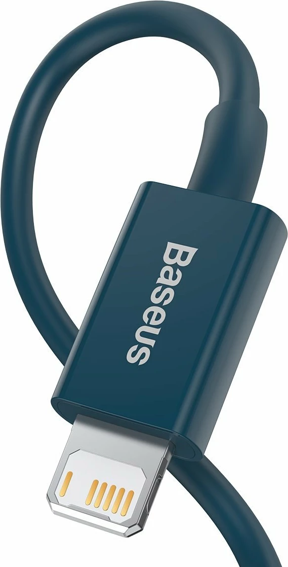 Kabllo Baseus CALYS-A03 USB në Lightning, 1m, Blu