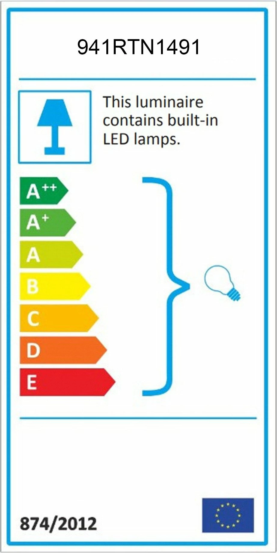 Llambë muri Opviq, Flüt, 50cm, LED, e zezë
