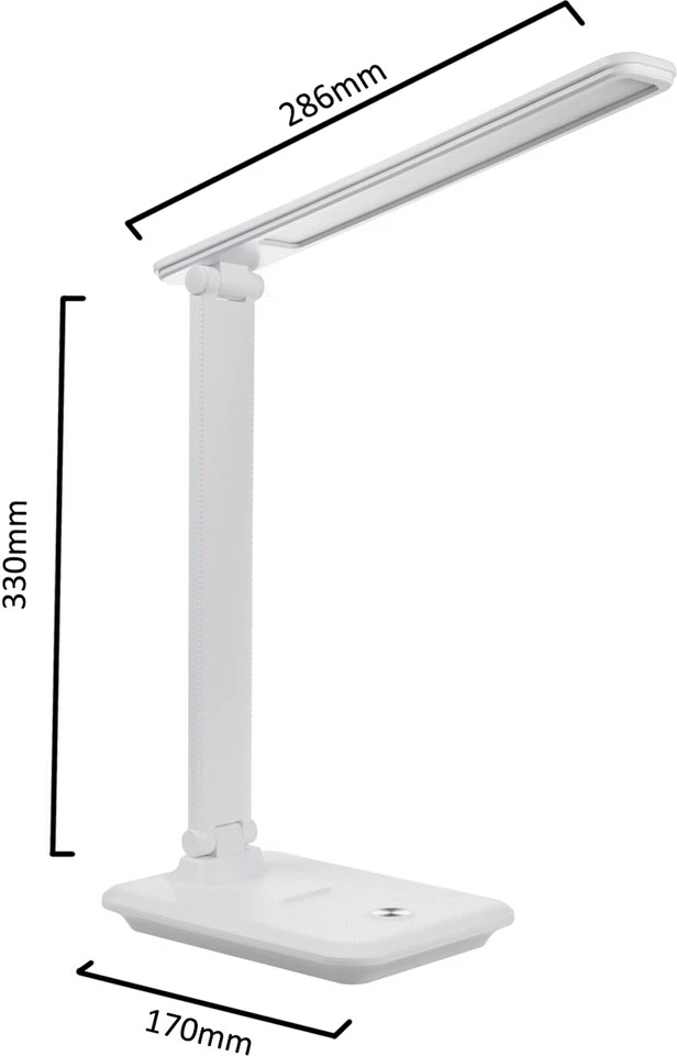 Llambë tavoline Maclean MCE614W, LED, 9W, e bardhë, e palosshme