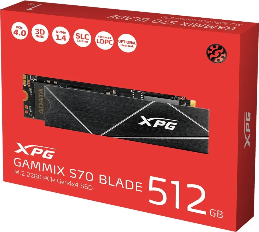 Disk SSD XPG GAMMIX S70 BLADE M.2, 3D NAND NVMe, 512GB