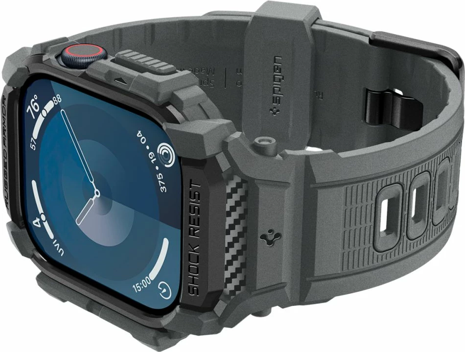 Mbështjellës Spigen Rugged Armor Pro për Apple Watch 10, 46mm, Gri