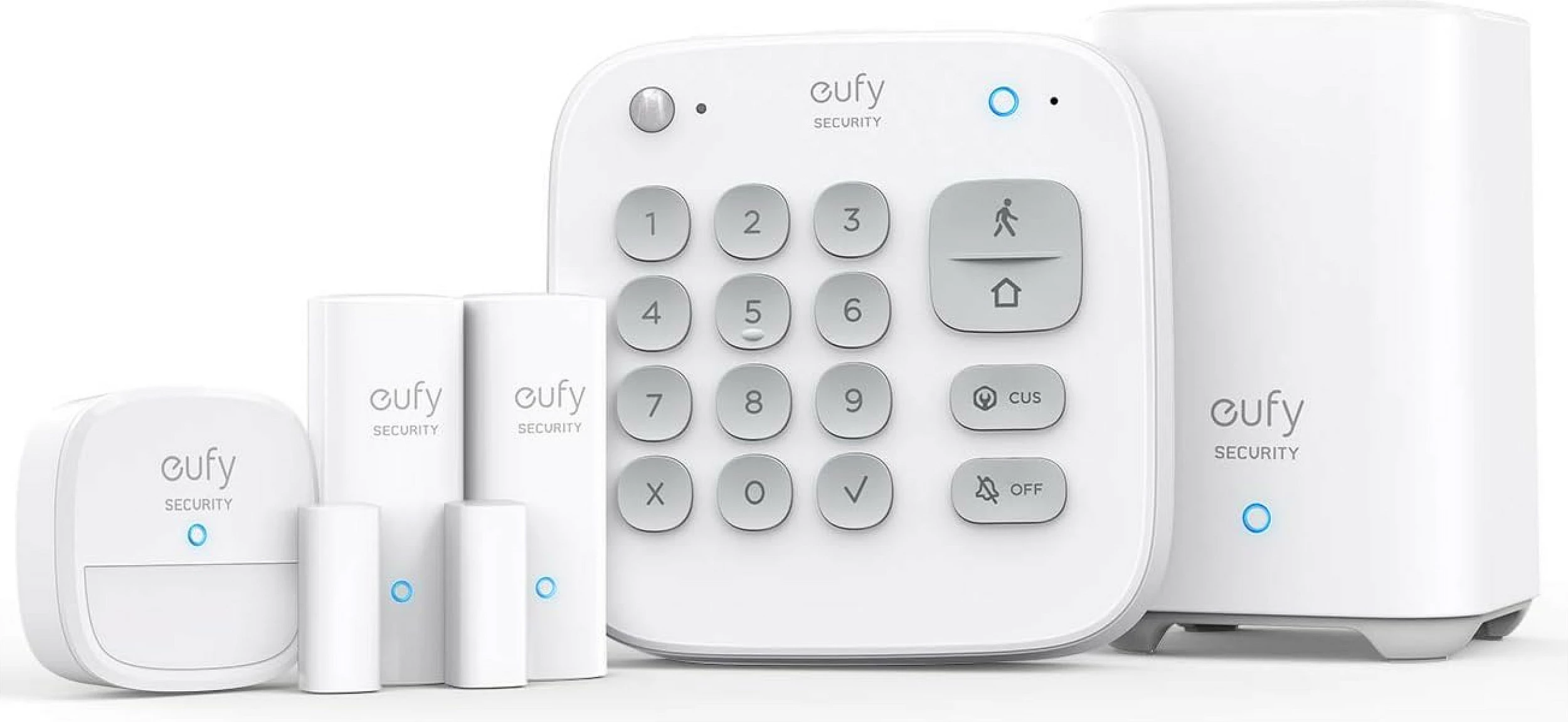 Alarm sistem Eufy Anker T8990321, Wi-Fi, sensor lëvizje, sensorë dyer/dritare, qendër, bardhë