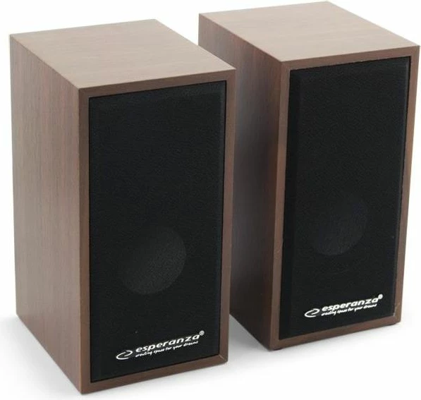 Altoparlantë për kompjuter Esperanza Folk EP122 2.0 3W RMS me USB, kafe