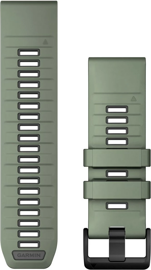 Rrip silikoni Garmin QuickFit për Smartwatch, 26mm, grafit, i gjelbër
