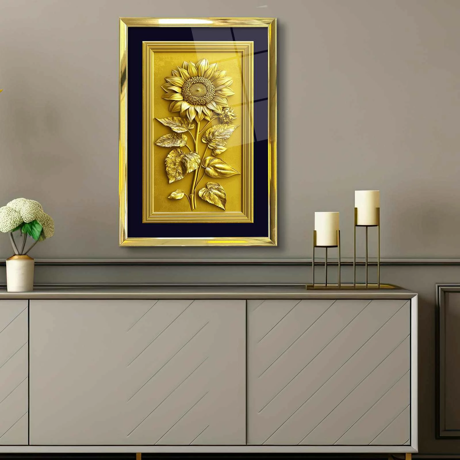 Pikturë dekorative me kornizë, Wallity, 4363Kromaltınct - 014, shumëngjyrëshe, 43x65cm
