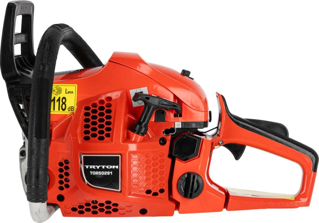 Sharrë zinxhiri me benzinë TRYTON TOR50293 2.1 kW (49.2 cm³) shinë 50 cm, portokalli/zi, set me zinxhir, shinë dhe vegla