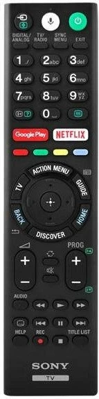 Telekomandë TV Sony RMF-TX310 (LXRMFTX310), origjinale, me komandim zanor, 2x AAA, e zezë