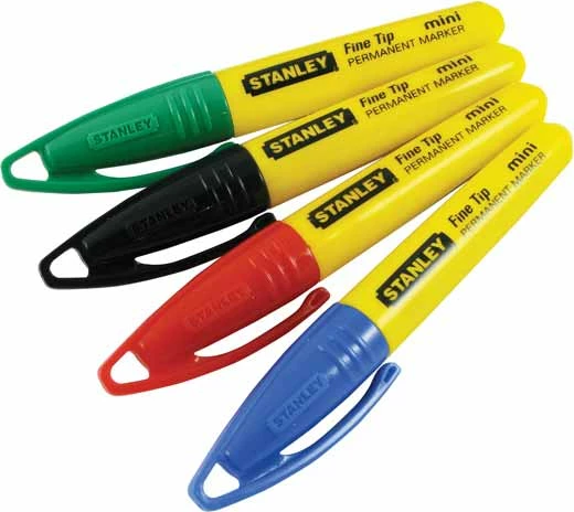 Marker permanent mini Stanley 47-329, set 36 copë