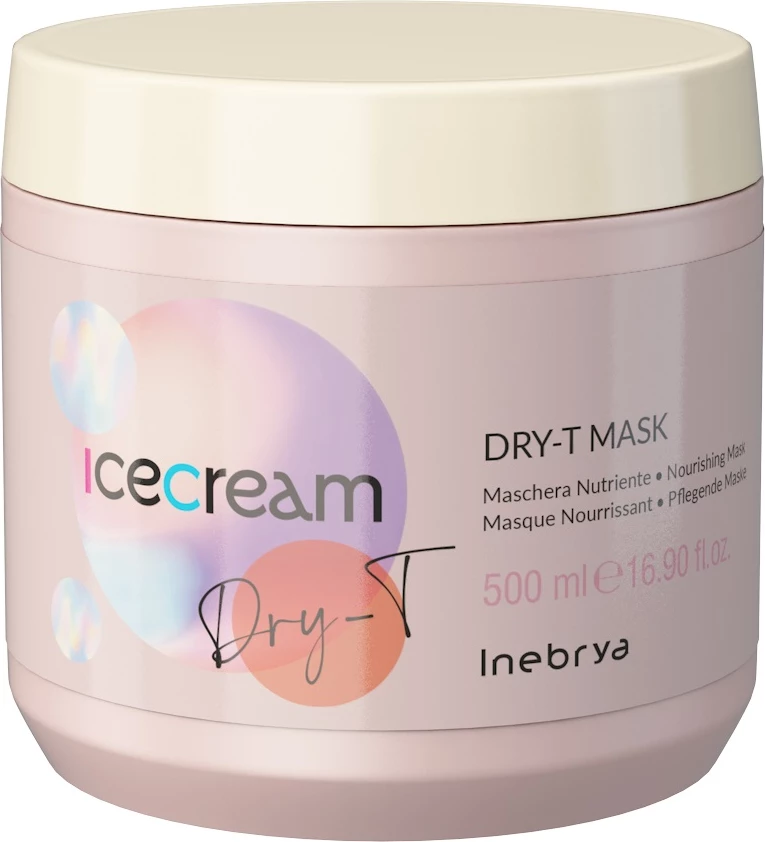 Maskë për flokë Inebrya Ice Cream Dry-T për femra 500ml
