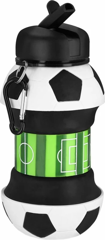 Shishe silikoni e palosshme Spokey, bardhë/zezë/gjelbër