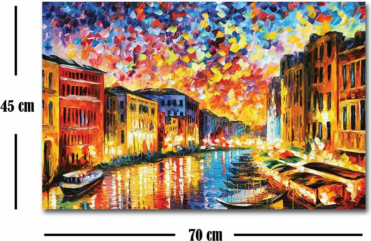 Pikturë dekorative në kanavacë, shumëngjyrëshe, FAMOUSART-081, 45x70cm