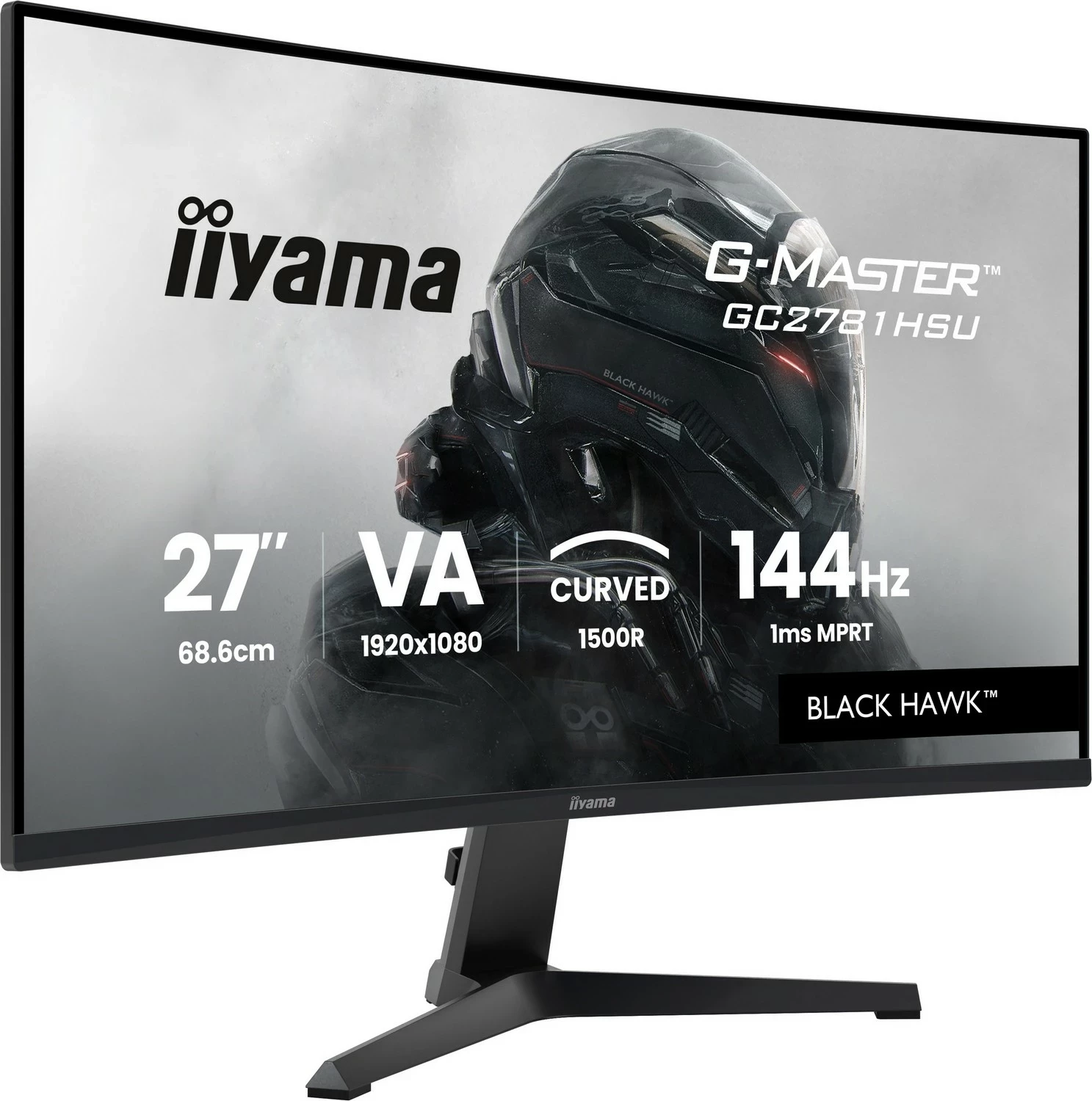 Monitor gaming iiyama G-Master GC2781HSU-B1, 27", Full HD, 144Hz, VA, curved, i zi