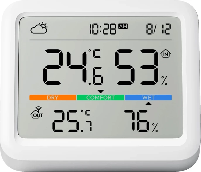 Termometër dhe higrometër SwitchBot Meter Pro, Bluetooth, ekran LCD, i bardhë