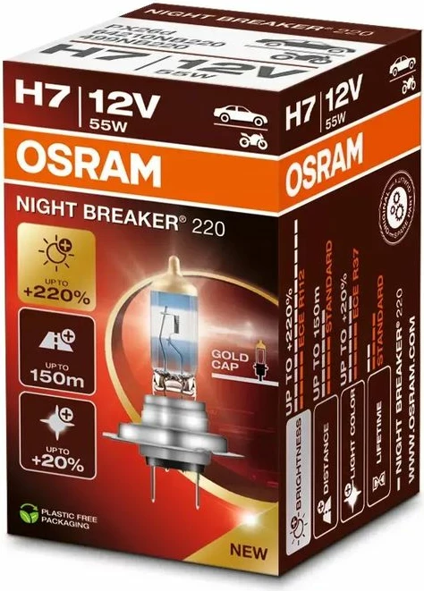 Lampa H7 12v 55w +220% Night Breaker®