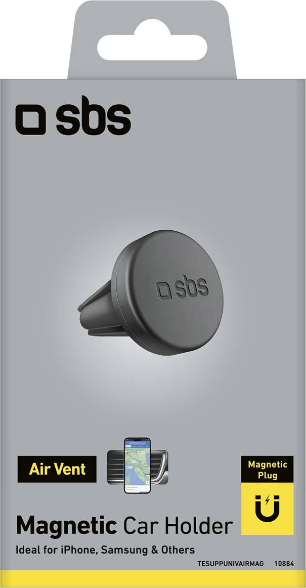 Mbajtës magnetik për celular SBS TESUPPUNIVAIRMAG, për ventilator të ajrit, i zi