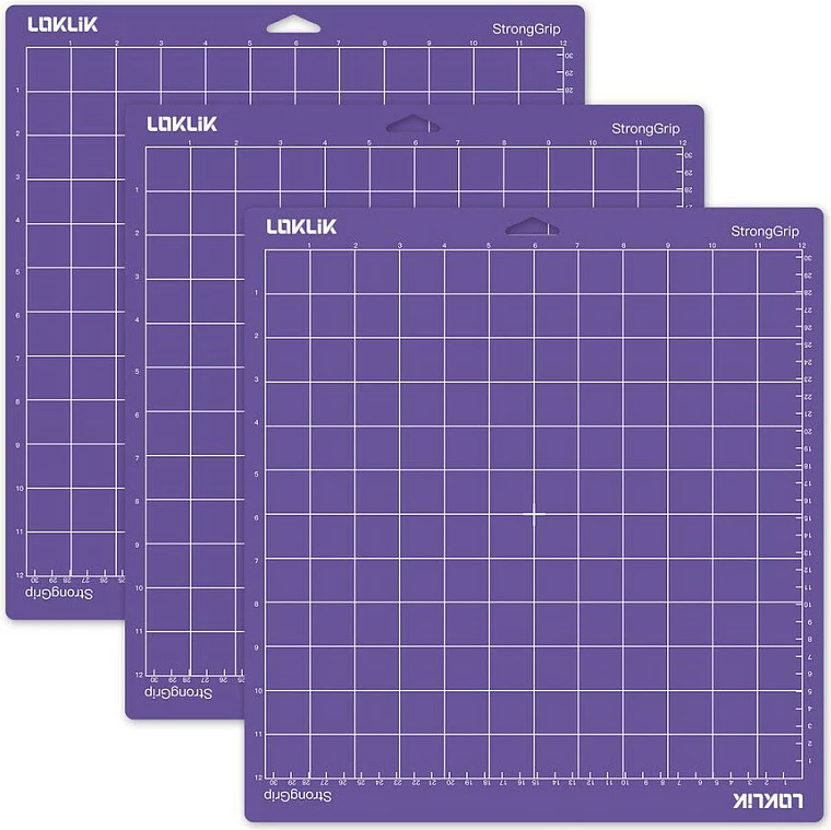 Mat prerjeje LOKLiK StrongGrip, 3 copë, 355x330 mm, ngjitje e fortë, vjollcë