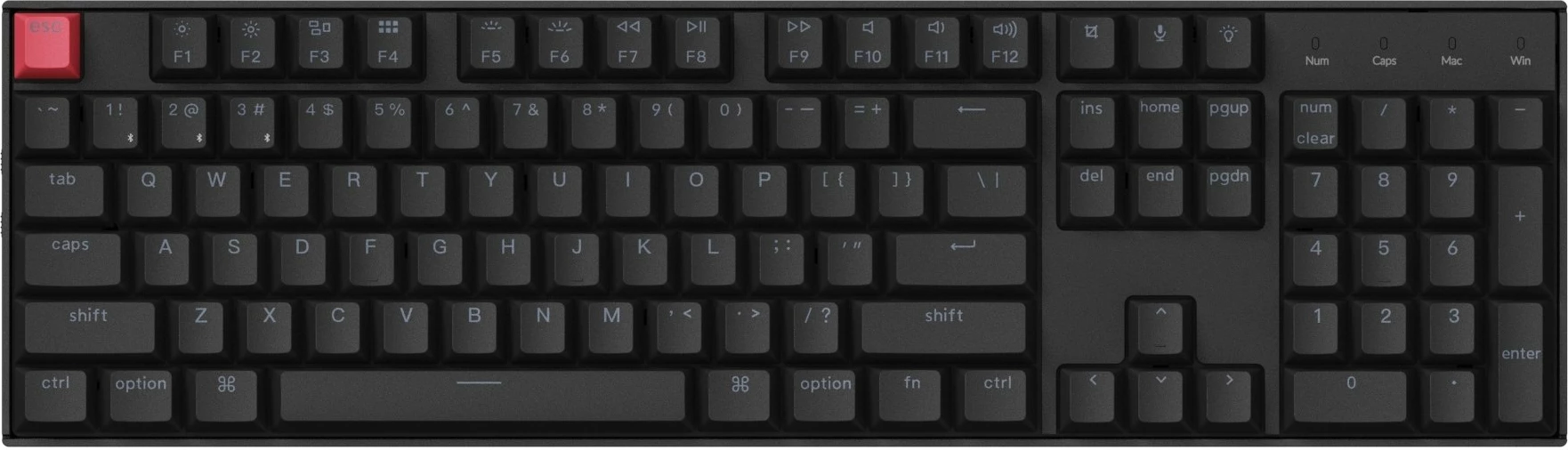 Tastierë mekanike Keychron K10 Version 2 K10X-H4, full-size 100%, hot-swap, RGB, US layout, Bluetooth/2.4GHz/USB-C, Super Banana (yellow), e zezë