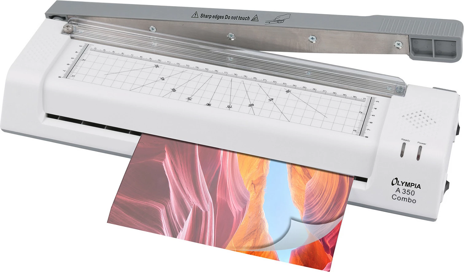 Laminator Olympia A 350 Combo, A3, hot/ftohtë, me prerëse levë, i bardhë