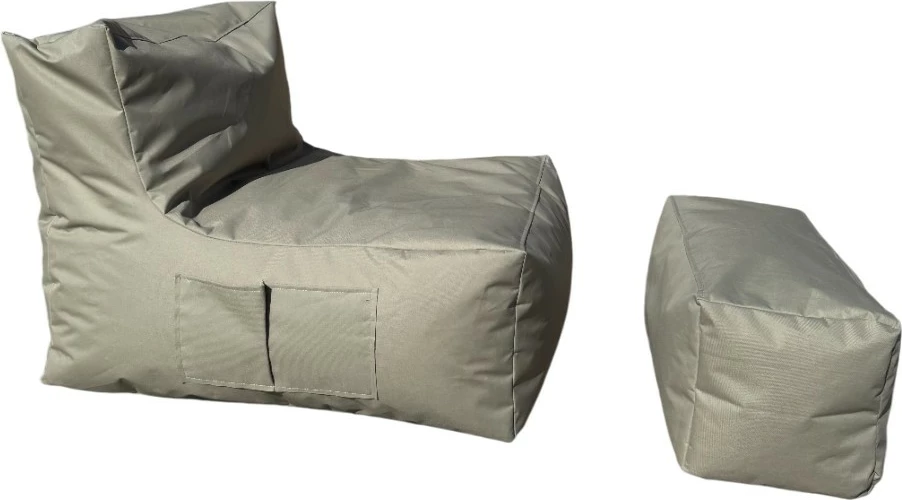 Set bean bag prej dy pjesësh, Atelier del Sofa, XXL Sedir, bezhë