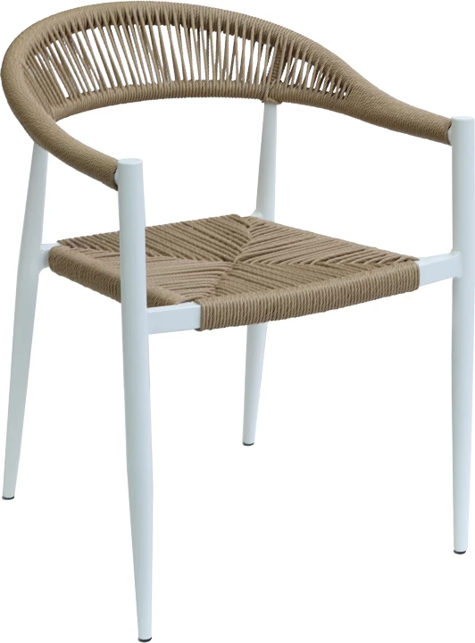 Karrige Fagen e grumbullueshme, alumin e bardhë-tekstilen natyral, 56x60x78cm