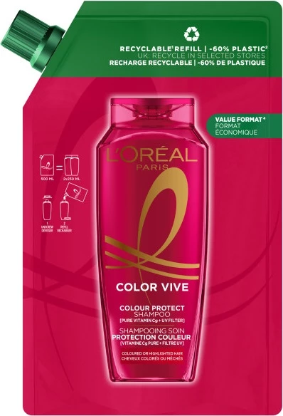Shampon për femra L'Oreal Paris Elseve Color Vive paketim për mbushje 500ml