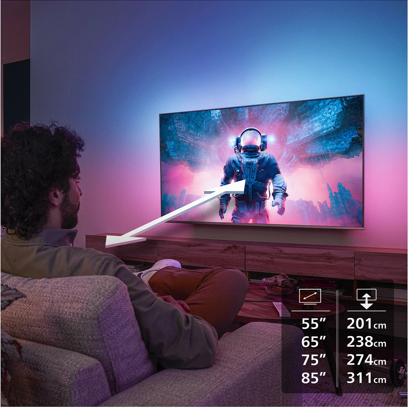 Televizor Philips 75MLED910/12, 75", 4K QD MiniLED, 120Hz/144Hz, Ambilight, HDR10+ Dolby Vision, FreeSync Premium, i zi