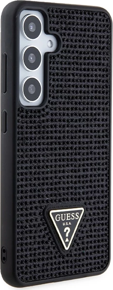 Mbështjellës Guess Rhinestone Triangle për Samsung Galaxy S24, i zi