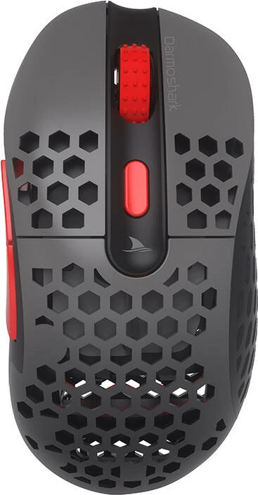 Maus gaming wireless Darmoshark GN1 (PMW3335), 16,000 DPI, 8 butona, i zi me të kuqe