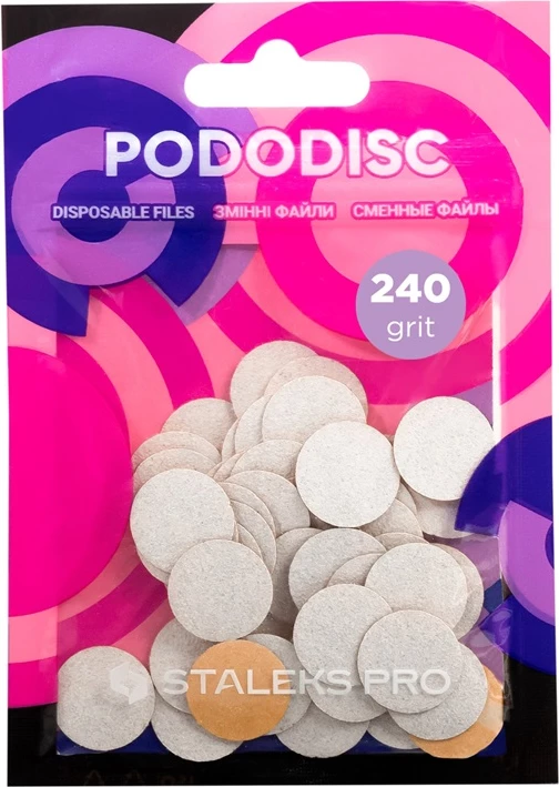 Pad zëvendësues për pedikyr Staleks Pro Expert White S Grade 240 Grit, 50 copë