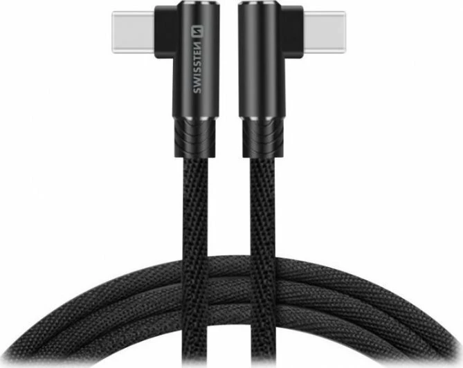 Kabllo USB-C në USB-C Swissten Arcade 1.2 m 3A, e zezë